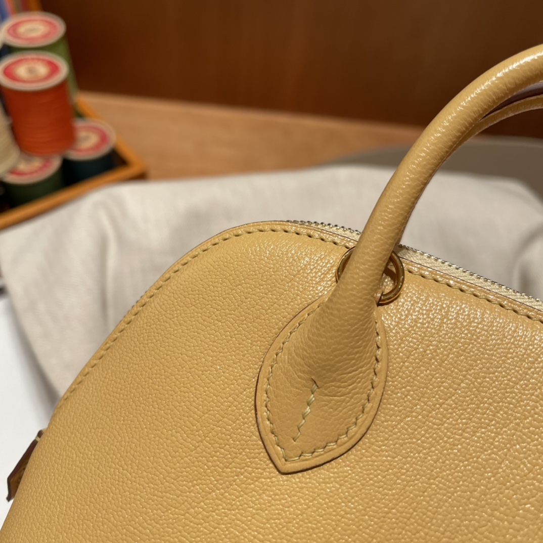 에르메스 미니 볼리드18 옐로우 금장 염소가죽